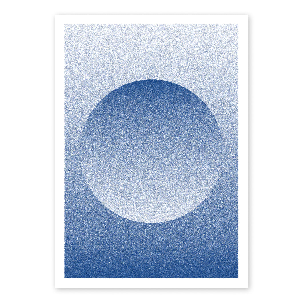 Circle Blue - Riso Print